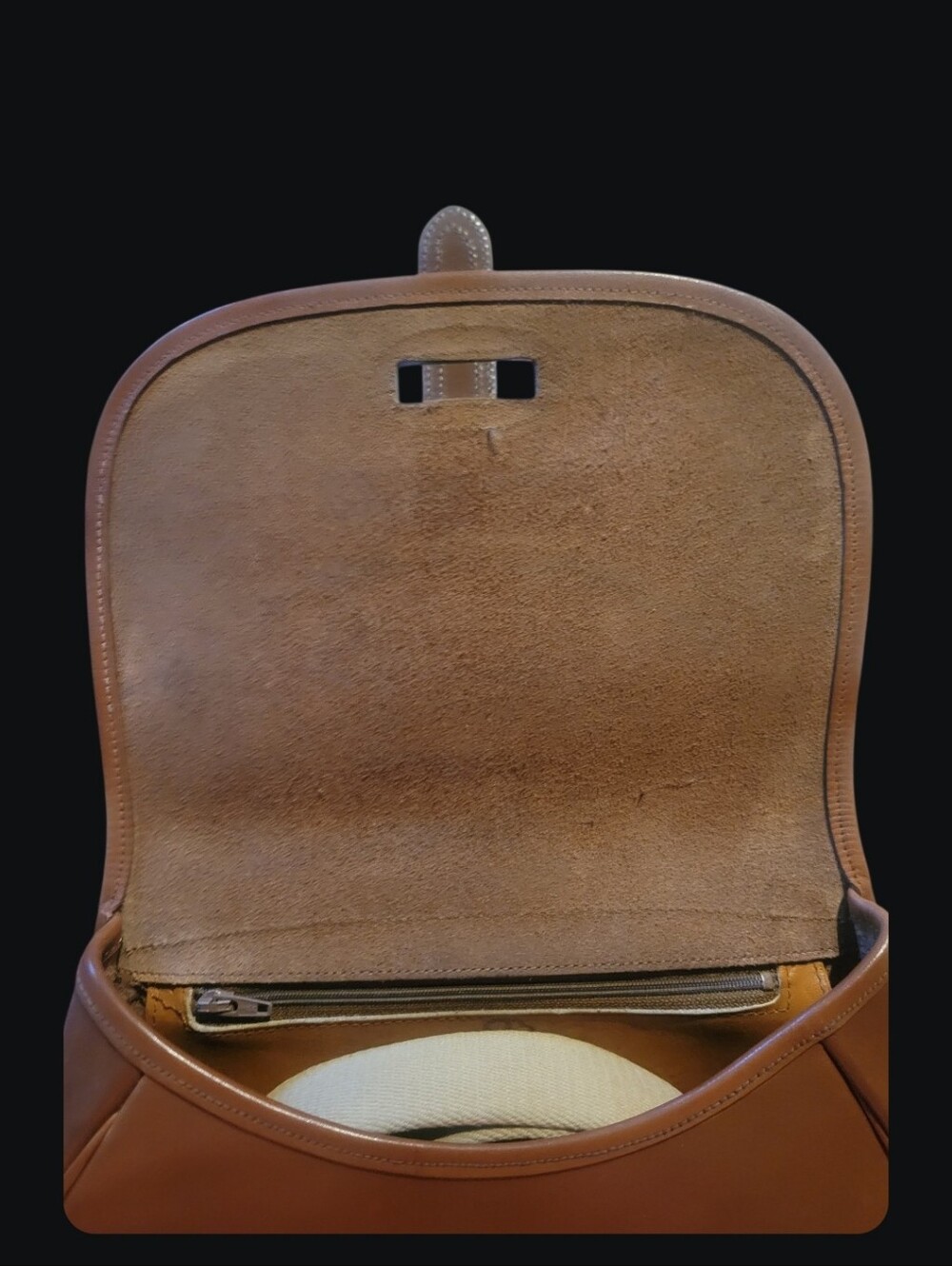 Dooney & Bourke Smooth Bridle Leather Over & Under Saddle 1981-1983 Rare #1264 - Picture 11 of 16